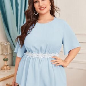 SHEIN Casual Plus Size Round Neck Blouse