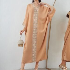 SHEIN Al Najma Contrast Lace LongSleeve Dress