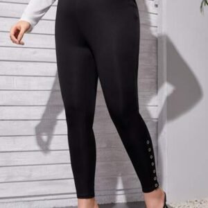 SHEIN Priv?a Plus Studded Detail Legging